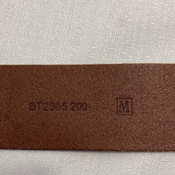 Fossil Womens Wide Leather Belt M Brown Brushed Brass Buckle Classic - Picture 6 of 8